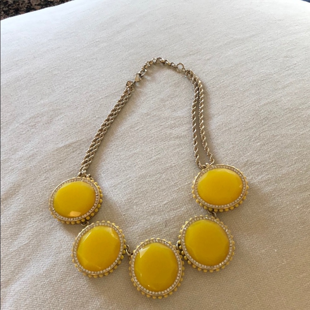 Banana Republic yellow statement necklace